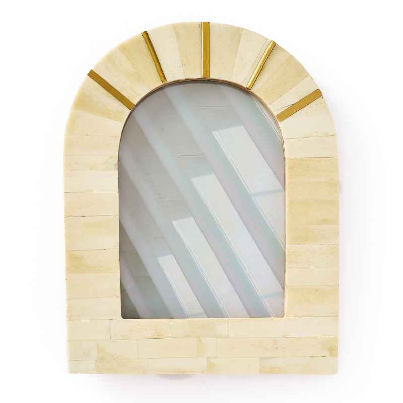 Carved Bone with Brass Arched Photo Frame, 4
